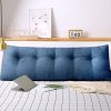 SOGA 120cm Blue Triangular Wedge Bed Pillow Headboard Backrest Bedside Tatami Cushion Home Decor