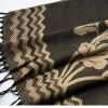 Blancho Bedding -Pa-616-5 Khaki Base Peony Flowers Patterns Exquisitely Soft Woven Pashmina/Shawl/Scarf