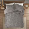 Ruched Fur Down Alternative Comforter Set