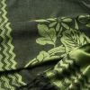 Blancho Bedding -Pa-616-10 Green Base Peony Flowers Patterns Exquisitely Soft Woven Pashmina/Shawl/Scarf