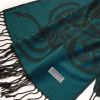 Blancho Bedding -Pa-a80-2 Sea Blue Huge Rose Flora Elegant Noble Exquisitely Soft Tassel Ends Pashmina/Shawl/Scarf