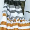 Onitiva - [Stripes - City Elf] Soft Coral Fleece Patchwork Throw Blanket (59 by 78.7 inches)