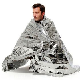 Emergency Blanket Outdoor Portable Thermal Double-sided Silver Survival (Option: Silver-130x210cm-4pcs)